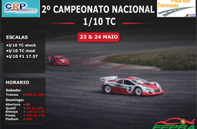 2ª Prova do Campeonato Nacional 1/10 TC Stock, Mod e Trofeu F1